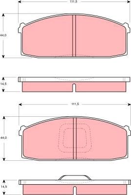 TRW GDB213 - Brake Pad Set, disc brake www.autospares.lv