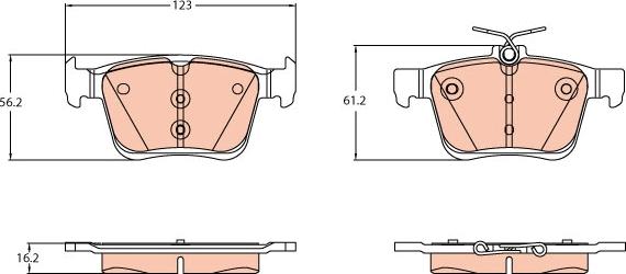 TRW GDB2179 - Тормозные колодки, дисковые, комплект www.autospares.lv