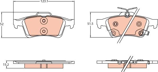 TRW GDB2178 - Тормозные колодки, дисковые, комплект www.autospares.lv