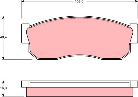 TRW GDB288DT - Bremžu uzliku kompl., Disku bremzes www.autospares.lv