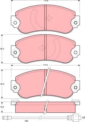 TRW GDB282 - Bremžu uzliku kompl., Disku bremzes www.autospares.lv