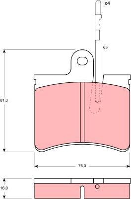 TRW GDB287 - Bremžu uzliku kompl., Disku bremzes autospares.lv