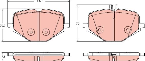 TRW GDB2395 - Bremžu uzliku kompl., Disku bremzes www.autospares.lv