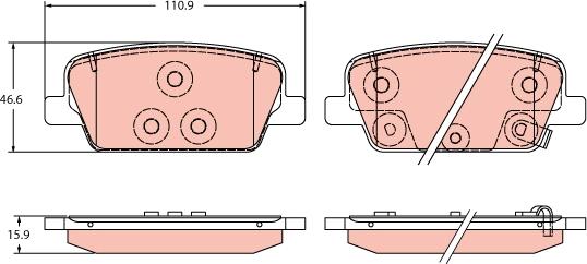 TRW GDB2359 - Bremžu uzliku kompl., Disku bremzes www.autospares.lv