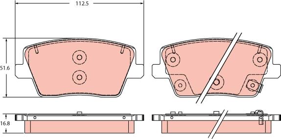 TRW GDB2355 - Bremžu uzliku kompl., Disku bremzes autospares.lv