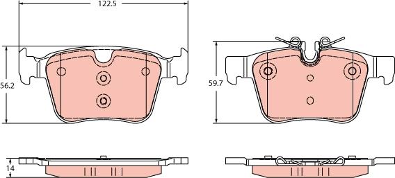 TRW GDB2351 - Bremžu uzliku kompl., Disku bremzes www.autospares.lv