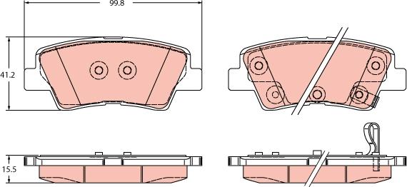 TRW GDB2353 - Bremžu uzliku kompl., Disku bremzes www.autospares.lv