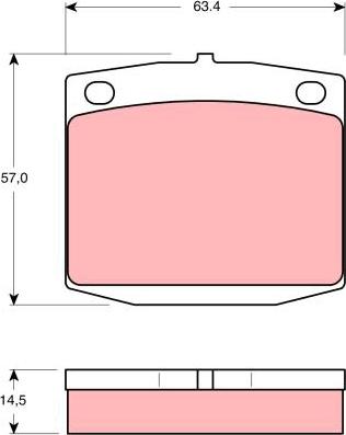 TRW GDB235 - Bremžu uzliku kompl., Disku bremzes www.autospares.lv