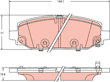 TRW GDB2360 - Bremžu uzliku kompl., Disku bremzes www.autospares.lv