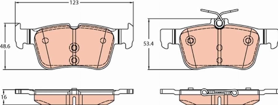 TRW GDB2313 - Bremžu uzliku kompl., Disku bremzes www.autospares.lv