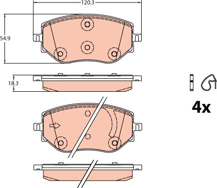 TRW GDB2324 - Bremžu uzliku kompl., Disku bremzes www.autospares.lv