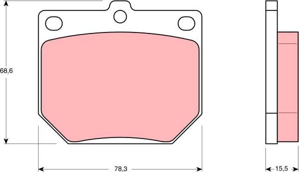 TRW GDB232 - Brake Pad Set, disc brake www.autospares.lv