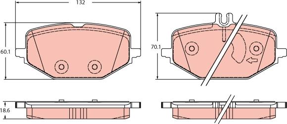 TRW GDB2372 - Bremžu uzliku kompl., Disku bremzes www.autospares.lv