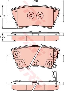 TRW GDB2242 - Bremžu uzliku kompl., Disku bremzes www.autospares.lv