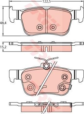 TRW GDB2256 - Bremžu uzliku kompl., Disku bremzes www.autospares.lv