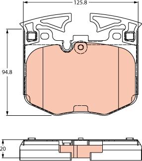 TRW GDB2260 - Bremžu uzliku kompl., Disku bremzes www.autospares.lv