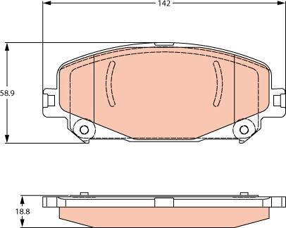 TRW GDB2268 - Bremžu uzliku kompl., Disku bremzes www.autospares.lv