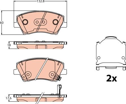 TRW GDB2203 - Bremžu uzliku kompl., Disku bremzes www.autospares.lv