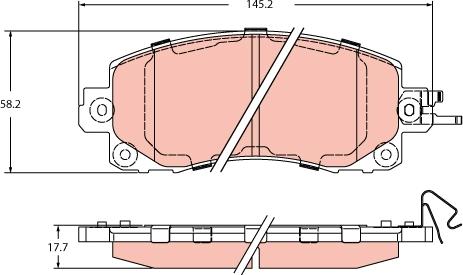 TRW GDB2216 - Bremžu uzliku kompl., Disku bremzes www.autospares.lv