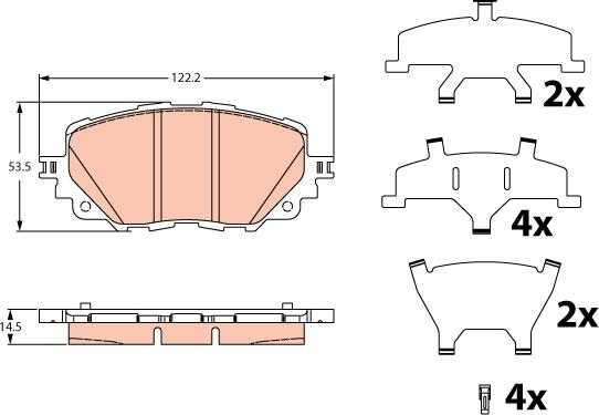 TRW GDB2285 - Bremžu uzliku kompl., Disku bremzes www.autospares.lv