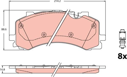 TRW GDB2235 - Bremžu uzliku kompl., Disku bremzes www.autospares.lv