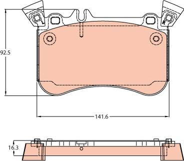 TRW GDB2229 - Bremžu uzliku kompl., Disku bremzes www.autospares.lv