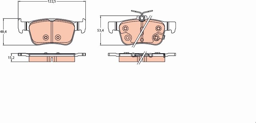 TRW GDB2223 - Bremžu uzliku kompl., Disku bremzes www.autospares.lv