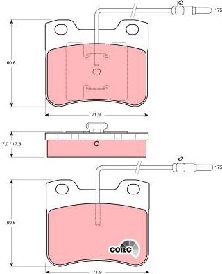 TRW GDB794 - Bremžu uzliku kompl., Disku bremzes www.autospares.lv