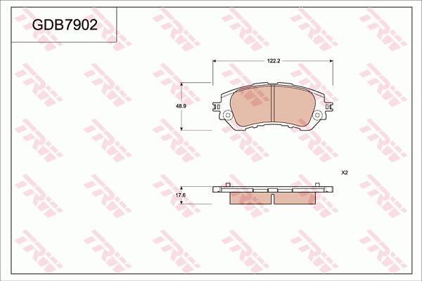 TRW GDB7902 - Bremžu uzliku kompl., Disku bremzes autospares.lv