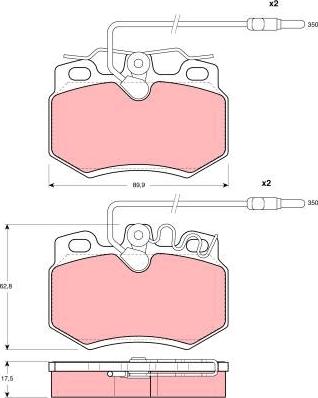 TRW GDB790 - Bremžu uzliku kompl., Disku bremzes www.autospares.lv