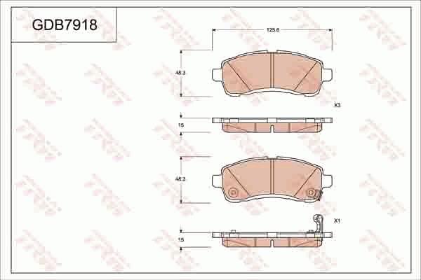 TRW GDB7918 - Bremžu uzliku kompl., Disku bremzes www.autospares.lv