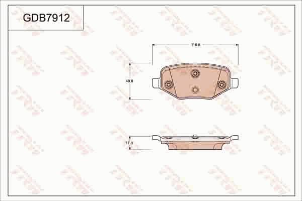 TRW GDB7912 - Bremžu uzliku kompl., Disku bremzes www.autospares.lv