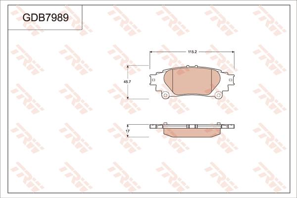 TRW GDB7989 - Bremžu uzliku kompl., Disku bremzes www.autospares.lv