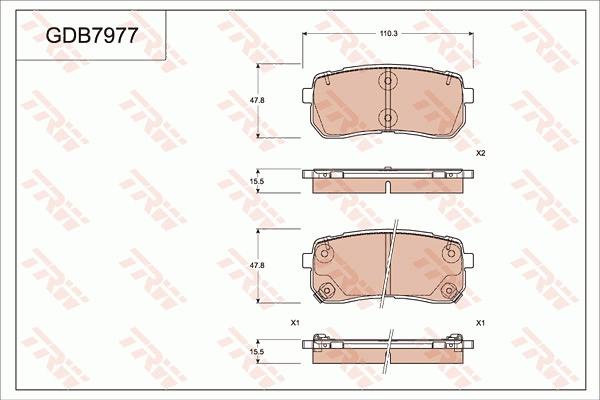 TRW GDB7977 - Bremžu uzliku kompl., Disku bremzes www.autospares.lv