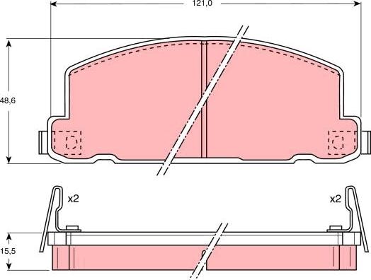 TRW GDB749 - Bremžu uzliku kompl., Disku bremzes www.autospares.lv