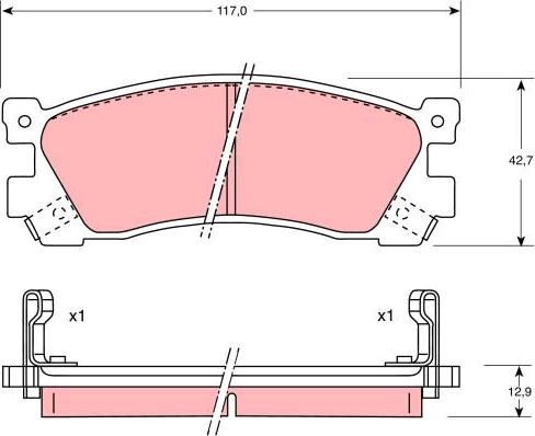 TRW GDB746 - Bremžu uzliku kompl., Disku bremzes autospares.lv