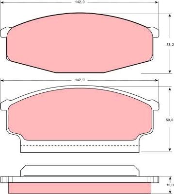 TRW GDB748 - Bremžu uzliku kompl., Disku bremzes www.autospares.lv