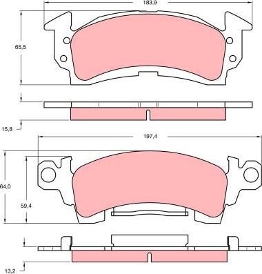 TRW GDB742 - Bremžu uzliku kompl., Disku bremzes www.autospares.lv