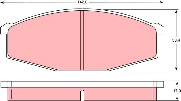 TRW GDB747 - Brake Pad Set, disc brake www.autospares.lv