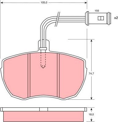 TRW GDB759 - Тормозные колодки, дисковые, комплект www.autospares.lv