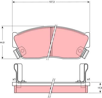 TRW GDB750 - Brake Pad Set, disc brake www.autospares.lv