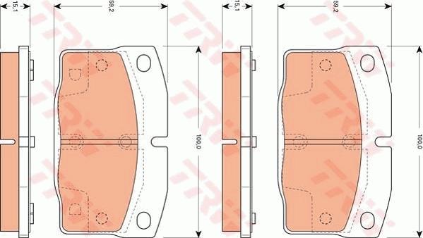 TRW GDB7519 - Bremžu uzliku kompl., Disku bremzes www.autospares.lv