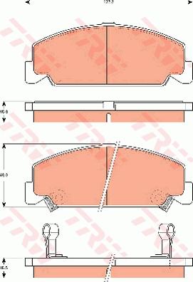 TRW GDB7535 - Bremžu uzliku kompl., Disku bremzes www.autospares.lv