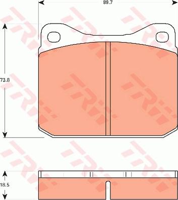 TRW GDB7536 - Bremžu uzliku kompl., Disku bremzes www.autospares.lv