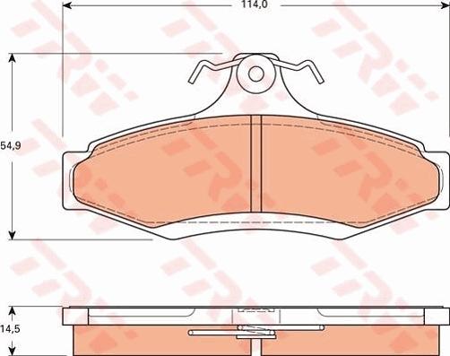 TRW GDB7527 - Тормозные колодки, дисковые, комплект www.autospares.lv