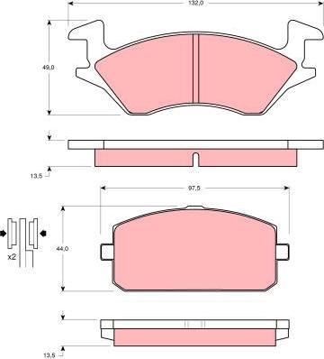 TRW GDB769 - Brake Pad Set, disc brake www.autospares.lv