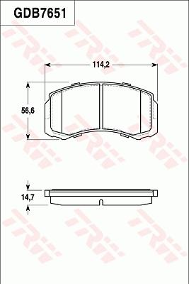 TRW GDB7651 - Bremžu uzliku kompl., Disku bremzes www.autospares.lv