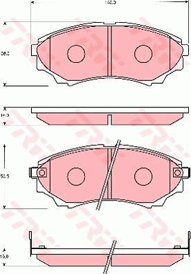 TRW GDB7653 - Brake Pad Set, disc brake www.autospares.lv