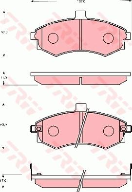 TRW GDB7665AT - Bremžu uzliku kompl., Disku bremzes www.autospares.lv