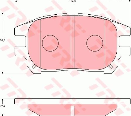 TRW GDB7684 - Bremžu uzliku kompl., Disku bremzes www.autospares.lv